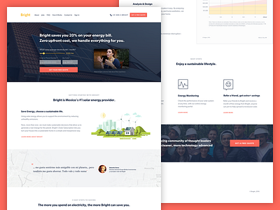 Bright Solar Energy - Website Redesign bright mexico solar ui visual website