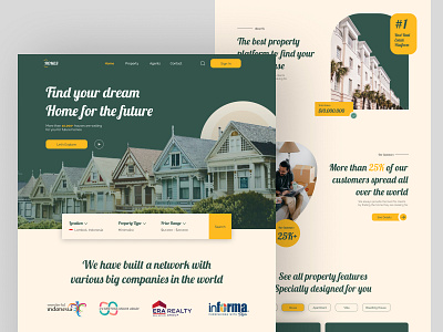 HOMES - Real Estate Property aestetic agency agents business property clean interior landing page populardribble property property search real estate real estate agents real estate modern uiux webdesign website