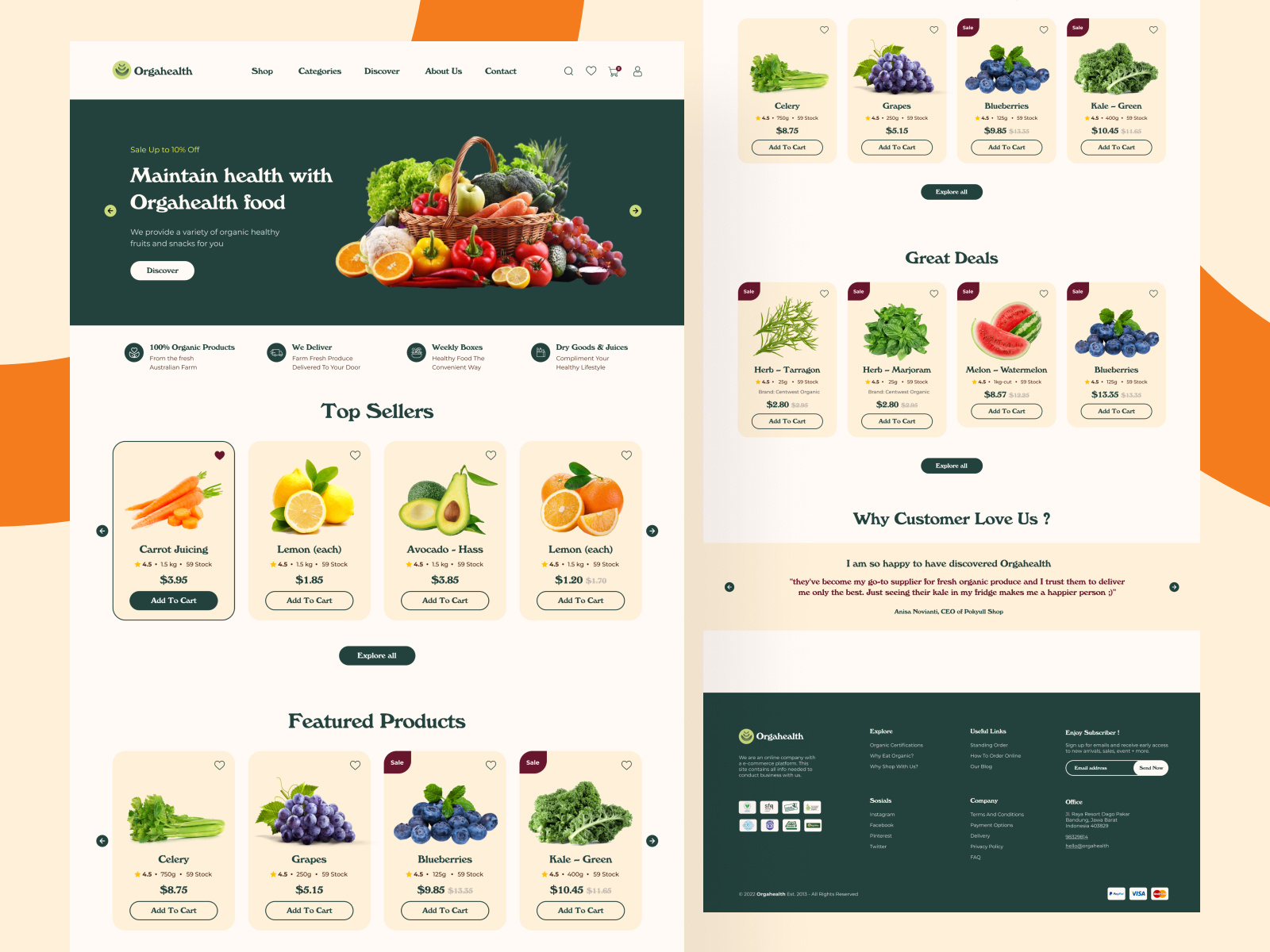 Orgahealth Fresh fruits website 🍃 by Alfi Naga Mulya for Hayyfi