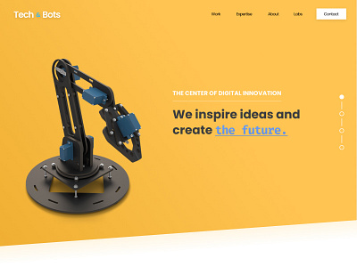 Robotics Company Landing Page figma flat logo minimal website