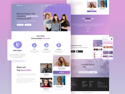 Beauty.co landing Page