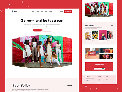 Algo- Fashion Landing Page e commerce e commerce landing page fashion fashion landing page l a n d i n g landing page page ui ui ux ux web web design web page web page design