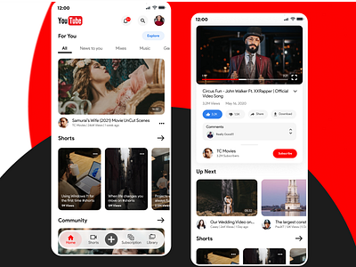 YouTube Redesign redesign ui ux youtube