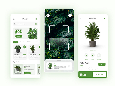 Plant App app design graphic design interface plant plant app ui ux