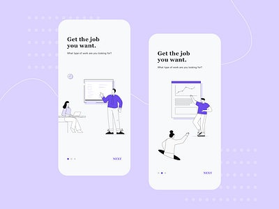 Get the job you want ui app illustration design