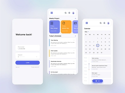 Personal Time Management App app design design ui typography ux ui