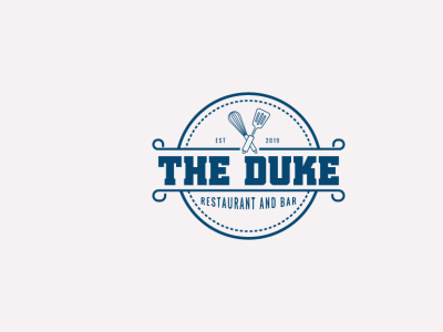 The Duke Restaurant Logo animation app branding flat graphicdesign illustration logo logo design restaurant logo typography vector