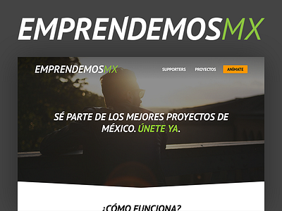 EmprendemosMX green homepage landing landing page logo méxico web website wordpress