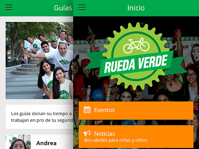 Rueda Verde android app bike css ios javascript js mobile responsive ui ux web design