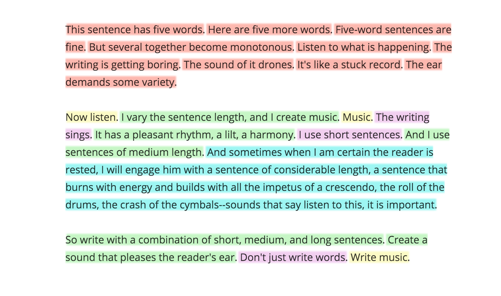 Sentence length