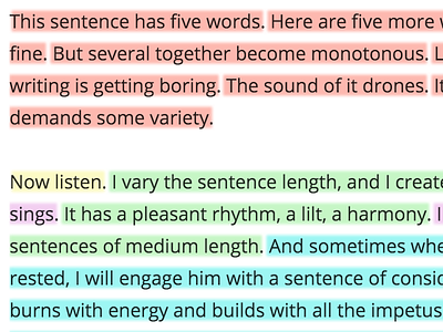 Sentence Length Art app colors design html5 responsive sentence text tool ui ux web write