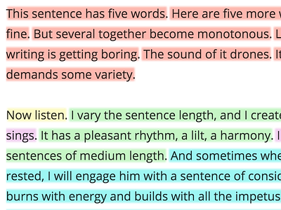 Sentence Length Art