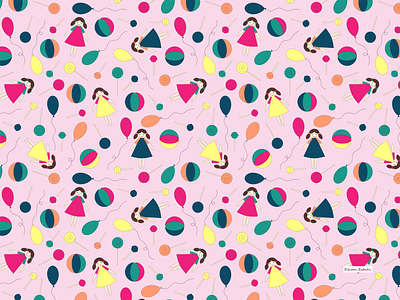 Pattern design with childhood theme