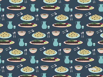 Pattern design with persian food theme illustration pattern pattern a day pattern art pattern design patterns print design surface pattern textile design textile pattern