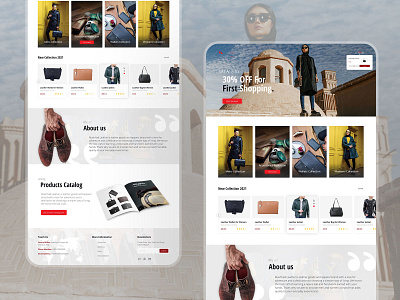 Mashhad Leather ReDesign (English Version) - Ecommerce Shop design ecommerce leather shop store ui ui design webdesign