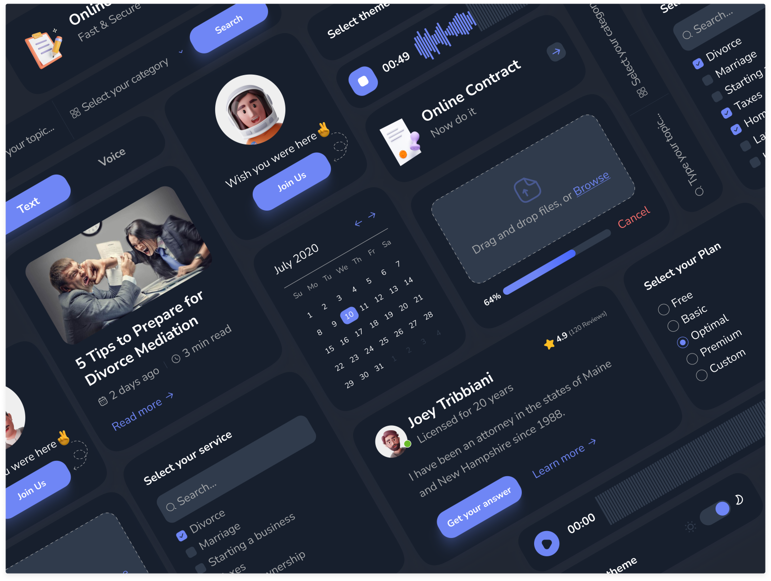 UI KIT - Dark Mode by Mohamad Noorpeyma on Dribbble