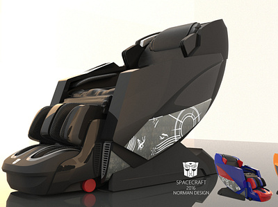 Transformers logo massage chair design typography 空間設計