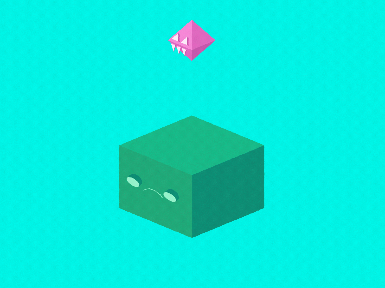 Bouncing crystalls 2danimation angry bounce character character animation crystall cube cute illustration isometric isometric art isometric illustration joysticks n sliders joysticksnsliders jump mineral motion design play rigging sad