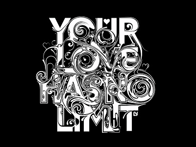 Limitless illustration lettering typography