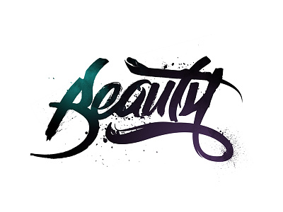 Beauty calligraphy lettering type typography