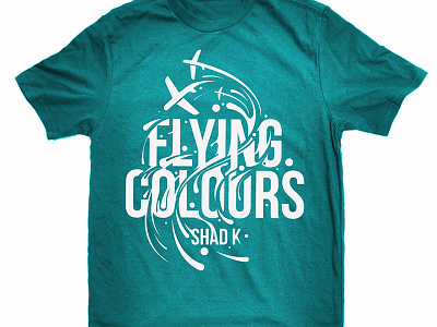 Flying Colours illustration lettering rap t shirt typography