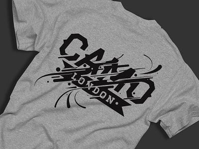 CAMO London illustration lettering t shirt typography