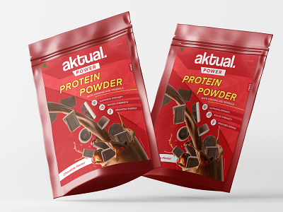 aktual Power Protein Powder Packaging Design