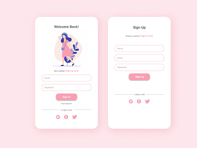 Sign Up Page app design ui ux