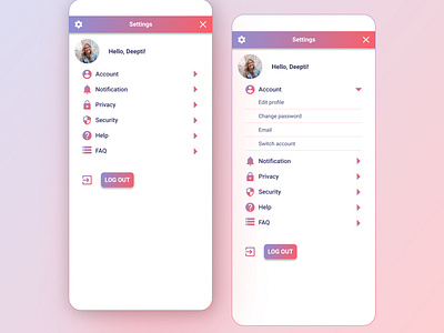 Settings Page (Dailyui 007)