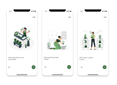 Onboarding Screen for Plant Store App app design figma plant ui ux