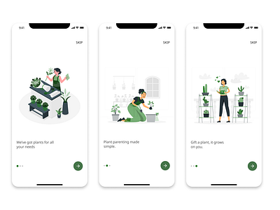 Onboarding Screen for Plant Store App