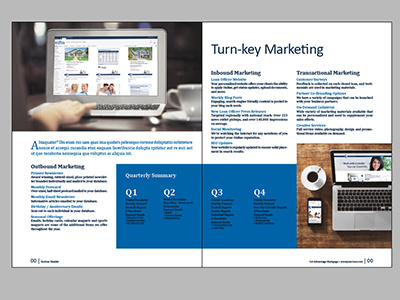Corporate Booklet Spread booklet corporate layout marketing mortgage