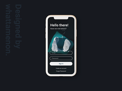 Login UI - Iceberg login login page login screen mobile design mobile ui responsive sign up ui uidesign