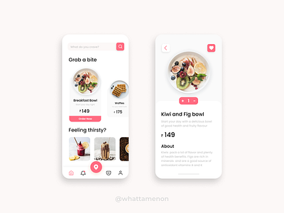 Mobile UI - Food delivery app app design delivery app food and drink interaction mobile ui responsive uidesign uxdesign