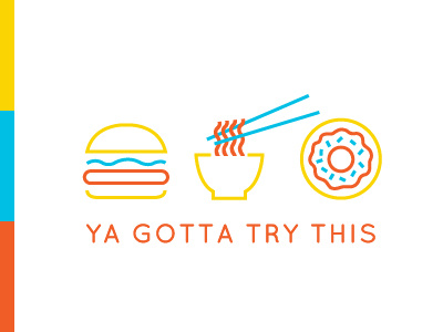 Ya Gotta Try This branding burger doughnut event identity illustration logo tasting party