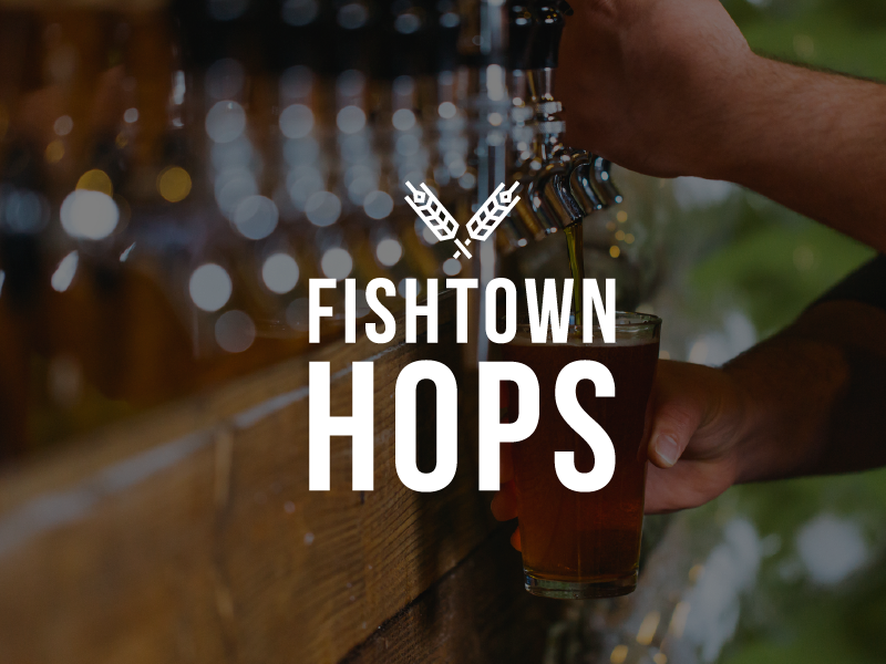 Introducing: Fishtown Hops illustration icon hops philadelphia fishtown beer branding identity logo beer garden