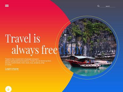 Travel blog lending design app blog branding design hidribbble photoshop travel web