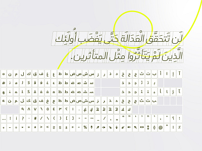 Activist *Free Arabic Font* Glyph set