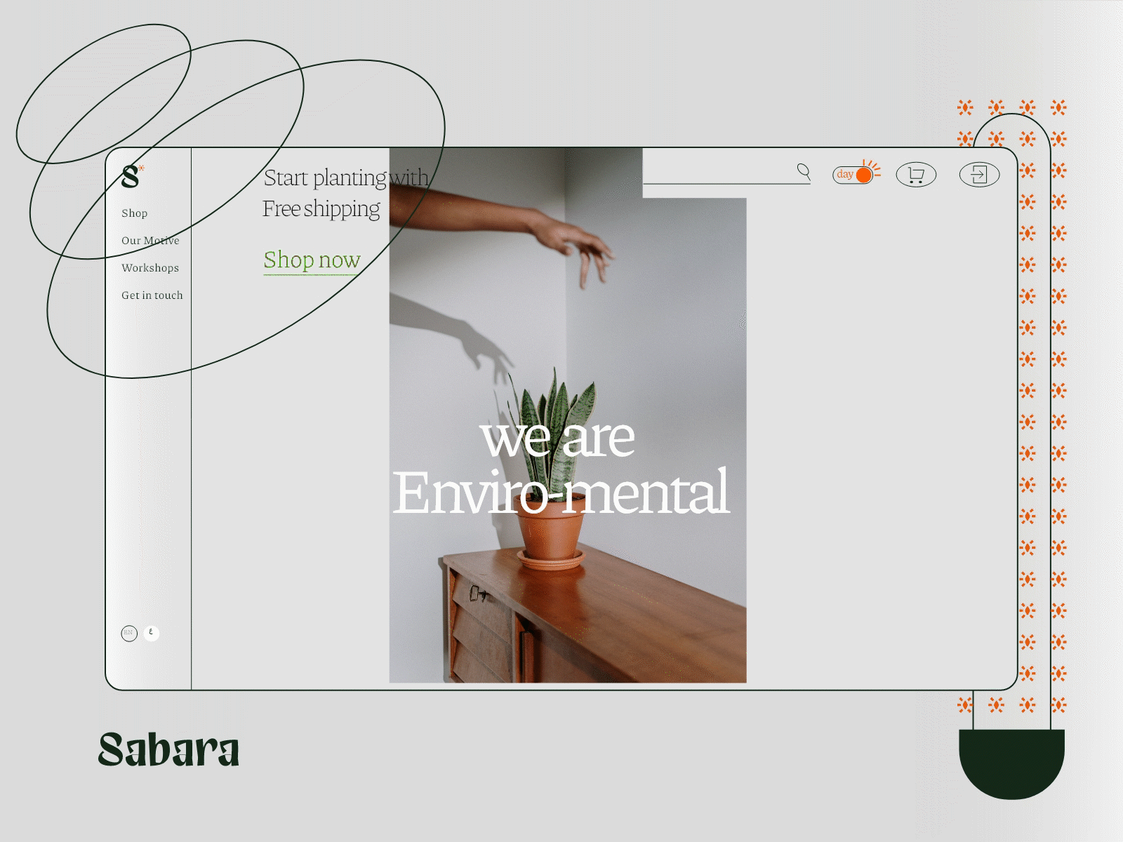 Sabara enviro-mentals *Home page* branding product design ux design visual communication