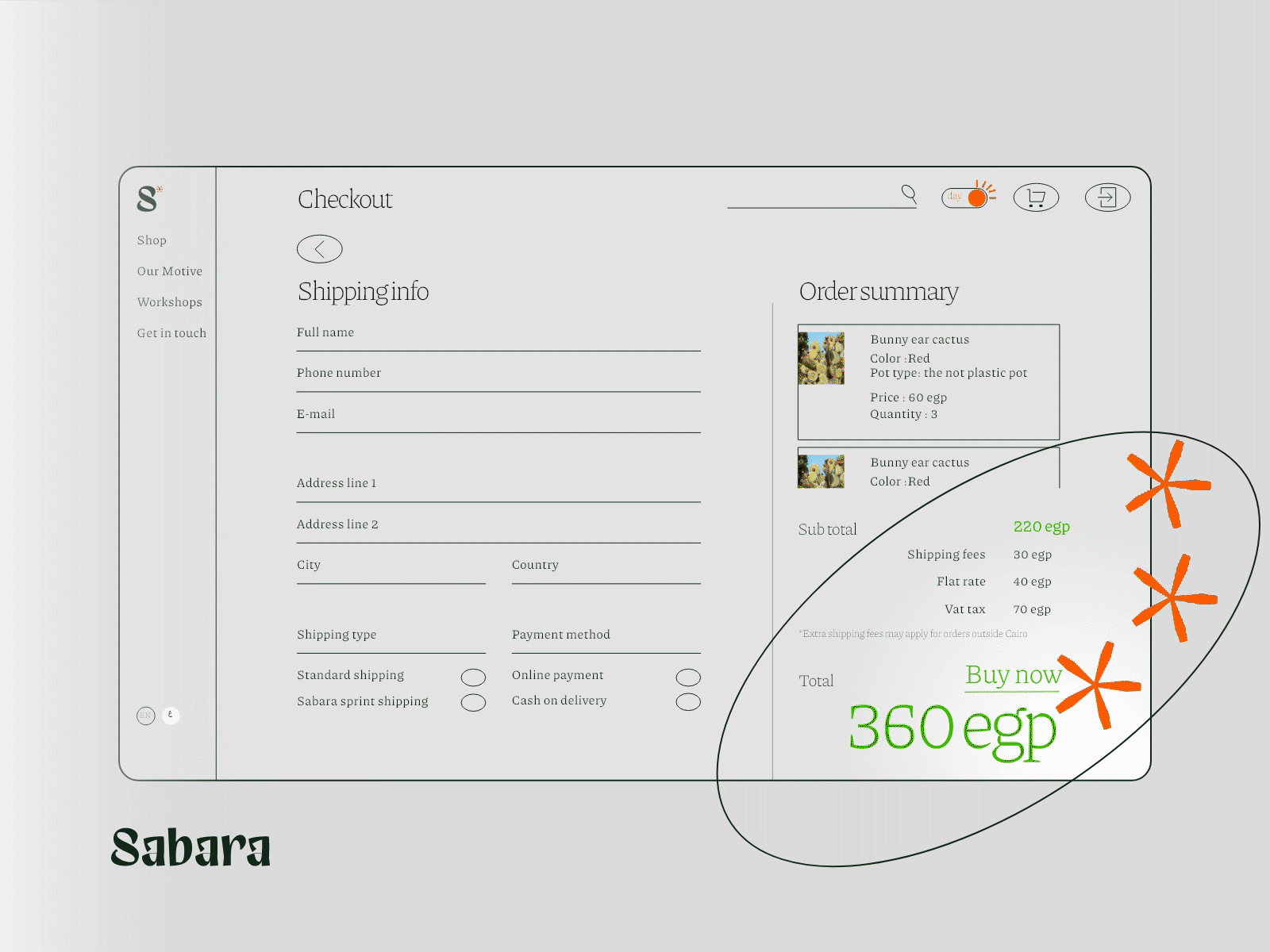 Sabara enviro-mentals *Checkout* branding product design ux design visual communication