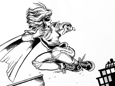 Carrie Kelly Punk dc comics illustration robin superheroines