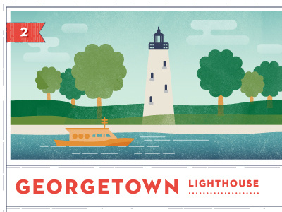 Lighthouses of South Carolina - Illustration illustration infographic lighthouse south carolina