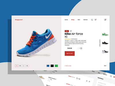 Product detail & Cart UI design e commerce figma ui website