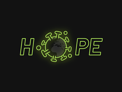 C-19 HOPE design icon design illustration