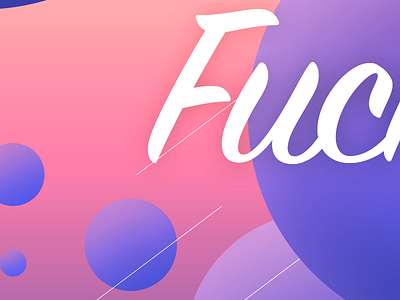 Fuck Off :) abstract art pink poster purple sphere