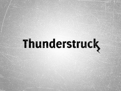 Thunderstruck brand clean logo photoshop simple thunderstruck