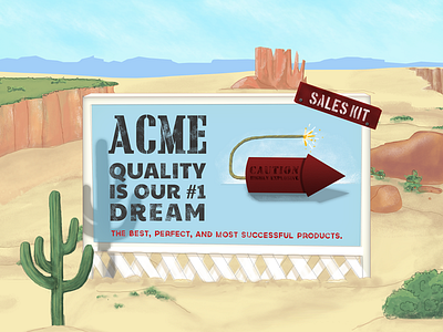 Acme Splash Screen desert painting wacom
