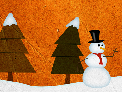 Christmas Card Illustration christmas snowman texture
