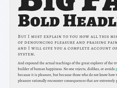 Typography testing alegreya bigtext.js typography