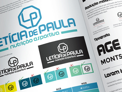 Manual Leticia branding guide identity logo nutrition sports